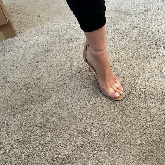 Raye wrap ankle heel in clear/nude - Picture 7 of 7
